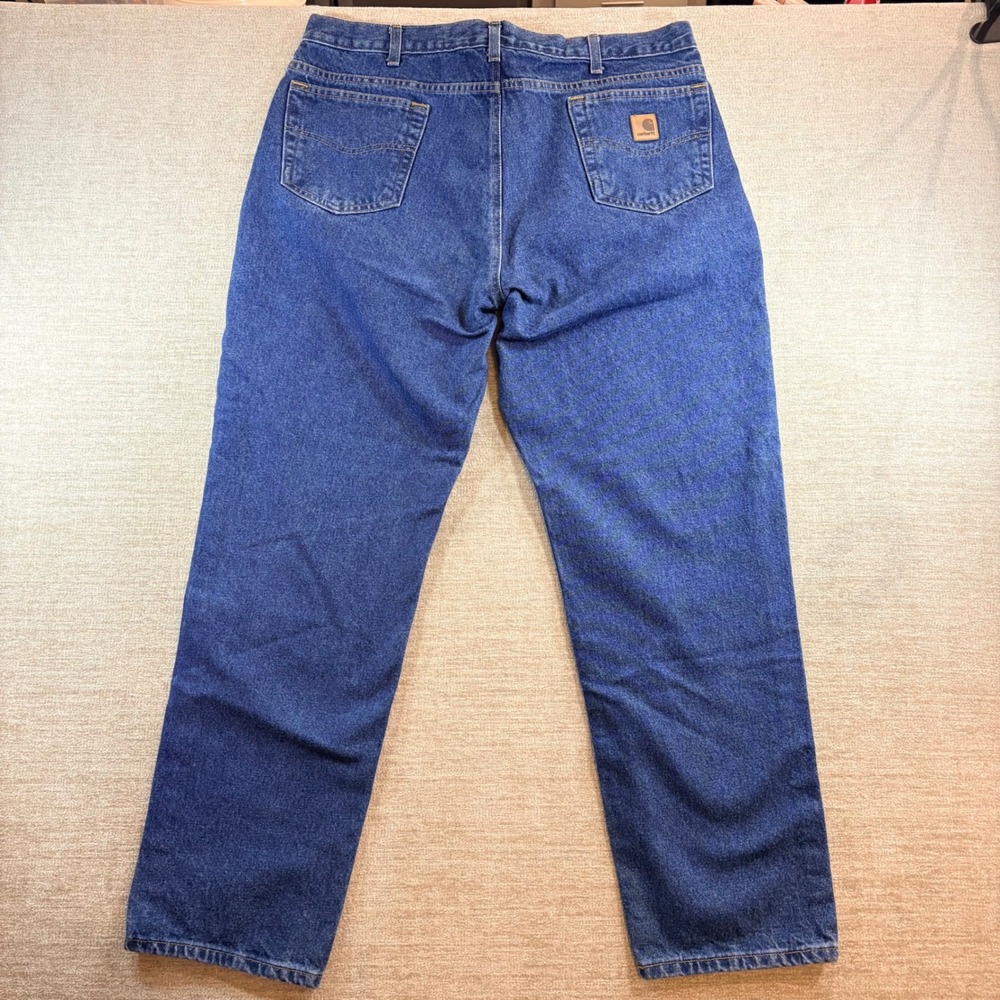 Carhartt B18 DST Traditional Fit Jeans Mens 40x32 Dark Stone Blue Denim Workwear - Picture 11 of 16